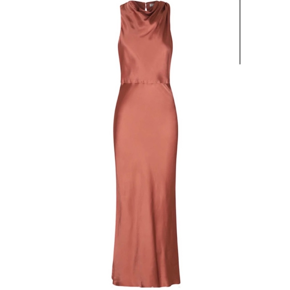 Shona joy la lune high neck midi dress